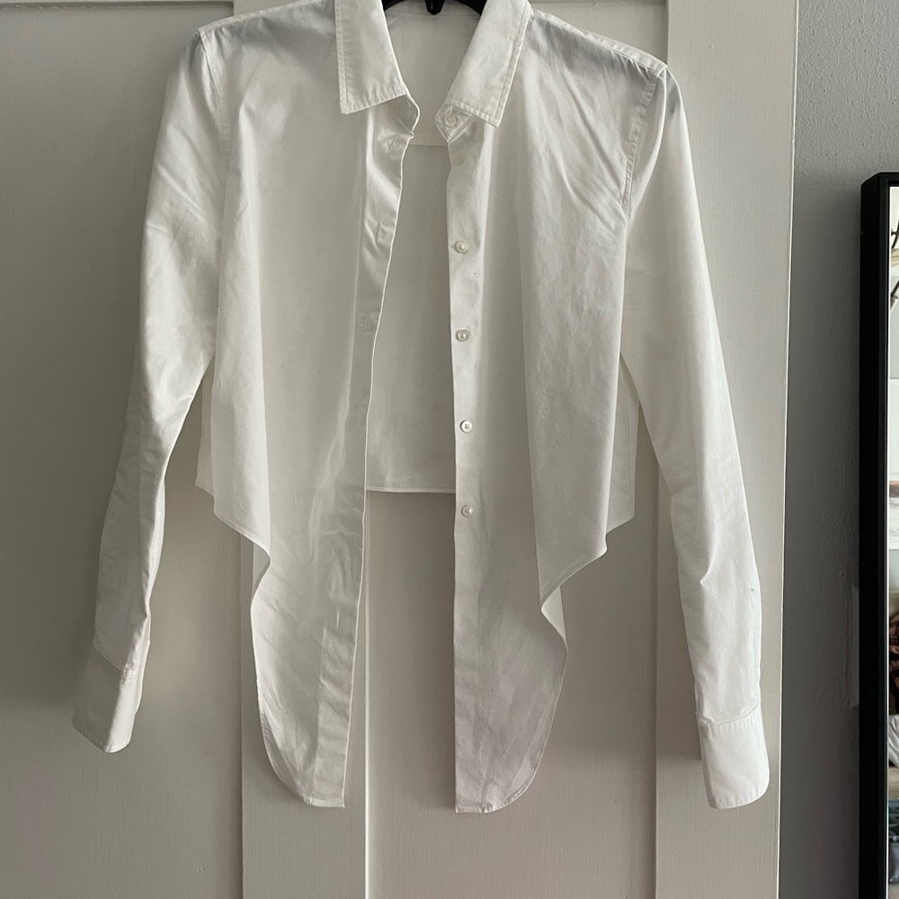 Babaton dress shirt. White. New